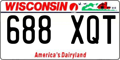 WI license plate 688XQT