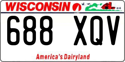 WI license plate 688XQV
