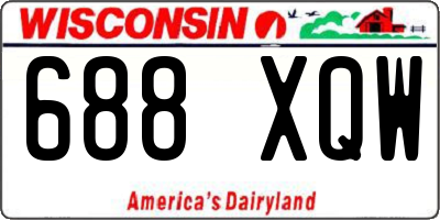 WI license plate 688XQW