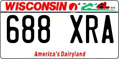 WI license plate 688XRA