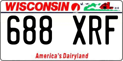 WI license plate 688XRF