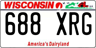 WI license plate 688XRG