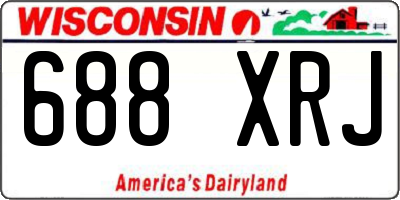 WI license plate 688XRJ