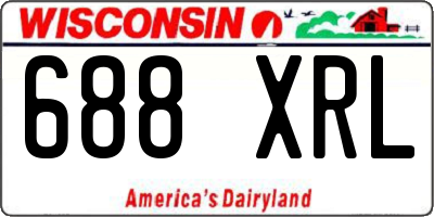 WI license plate 688XRL