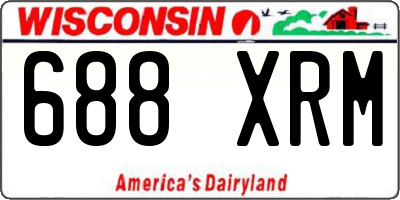 WI license plate 688XRM