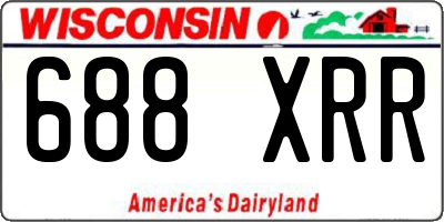 WI license plate 688XRR