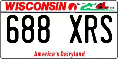WI license plate 688XRS