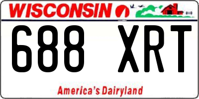 WI license plate 688XRT