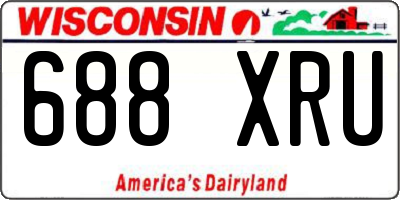 WI license plate 688XRU