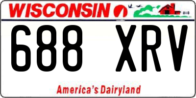 WI license plate 688XRV
