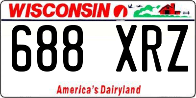 WI license plate 688XRZ