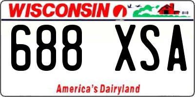 WI license plate 688XSA