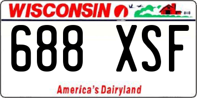 WI license plate 688XSF