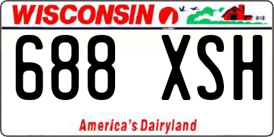 WI license plate 688XSH
