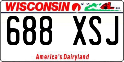 WI license plate 688XSJ