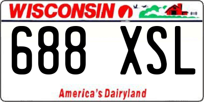 WI license plate 688XSL