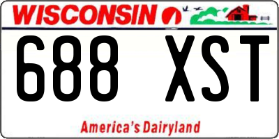 WI license plate 688XST