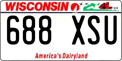 WI license plate 688XSU