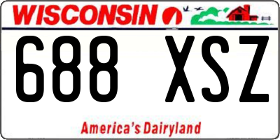 WI license plate 688XSZ