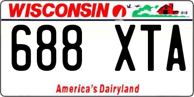 WI license plate 688XTA