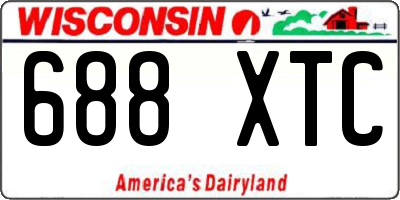 WI license plate 688XTC
