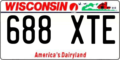 WI license plate 688XTE