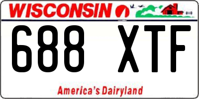 WI license plate 688XTF