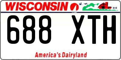 WI license plate 688XTH