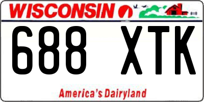 WI license plate 688XTK