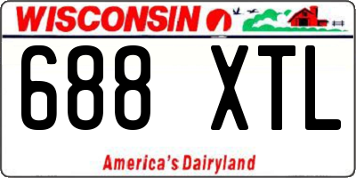 WI license plate 688XTL