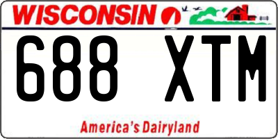 WI license plate 688XTM