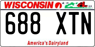 WI license plate 688XTN