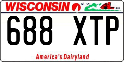 WI license plate 688XTP