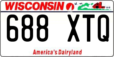 WI license plate 688XTQ