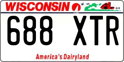 WI license plate 688XTR