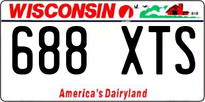 WI license plate 688XTS