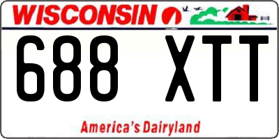 WI license plate 688XTT