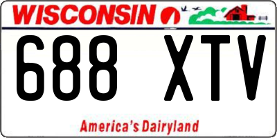 WI license plate 688XTV