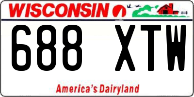 WI license plate 688XTW