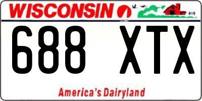 WI license plate 688XTX
