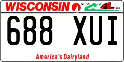 WI license plate 688XUI