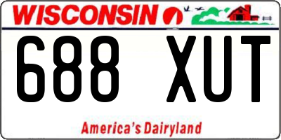 WI license plate 688XUT