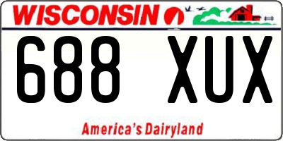 WI license plate 688XUX