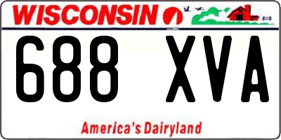 WI license plate 688XVA