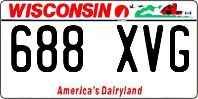WI license plate 688XVG
