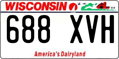 WI license plate 688XVH