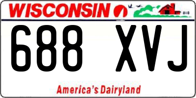 WI license plate 688XVJ