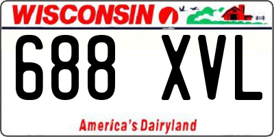 WI license plate 688XVL