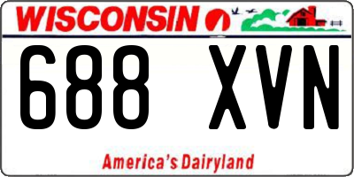 WI license plate 688XVN