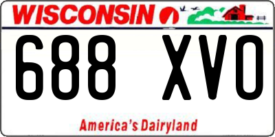 WI license plate 688XVO